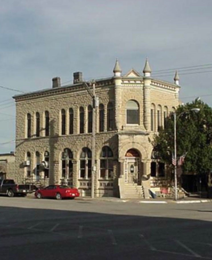 Limestone Bank Building, Former Bank Building, Peabody, KS